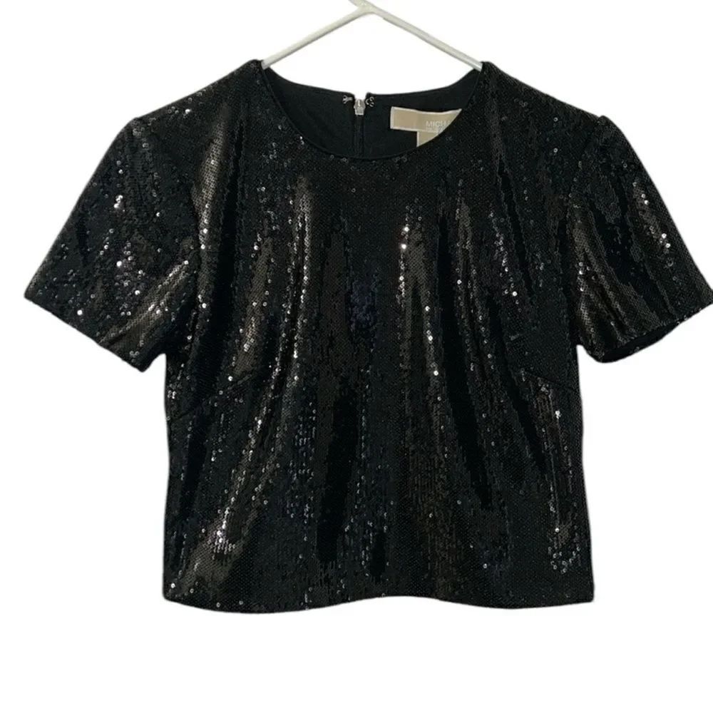 Michael Kors Black Sequins Top/Blouse(Size XS) - Picture 3 of 8